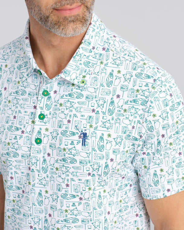 Green Blazer Groove Men's Polo
