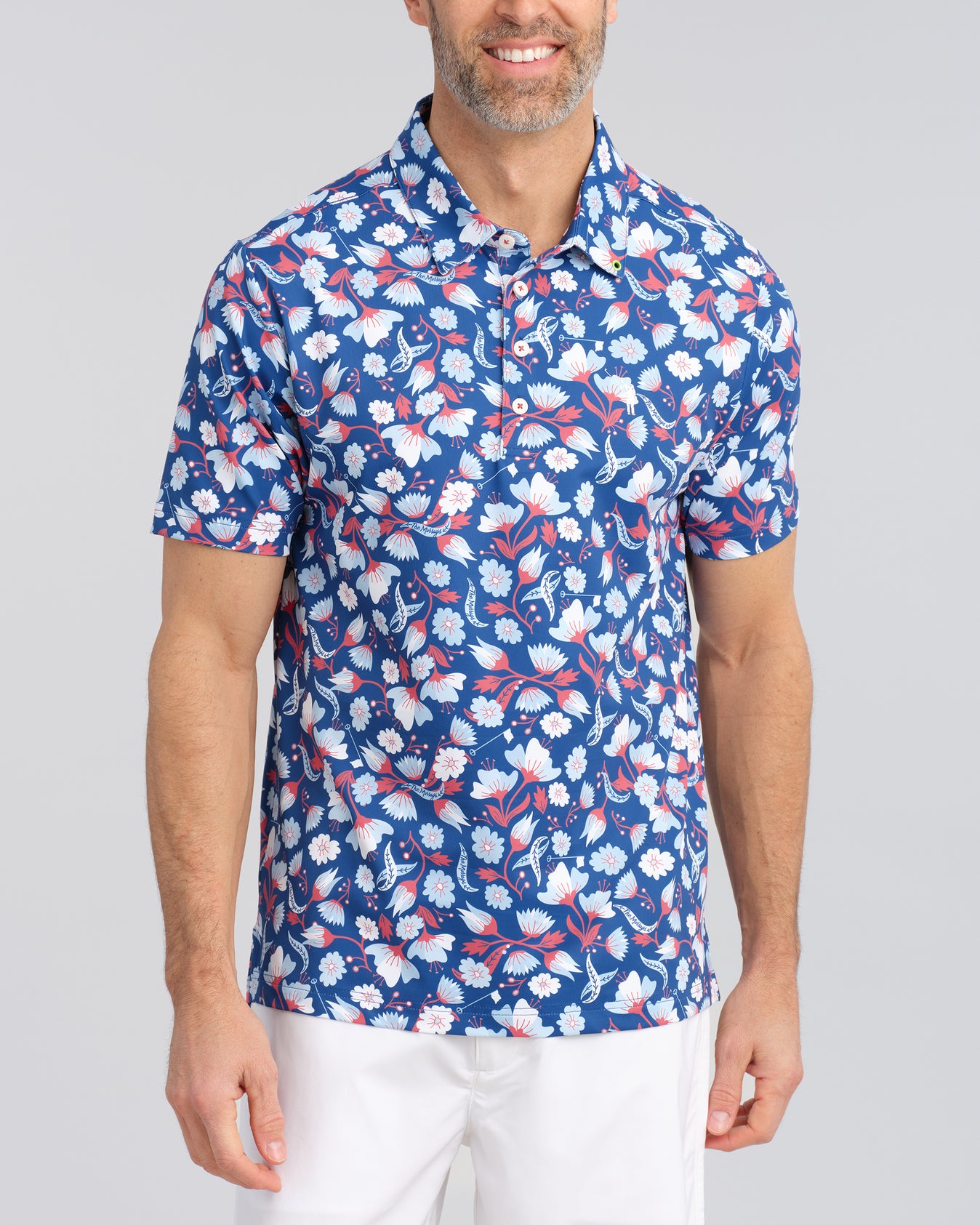 In Bloom Men's Polo | Navy | William Murray Golf