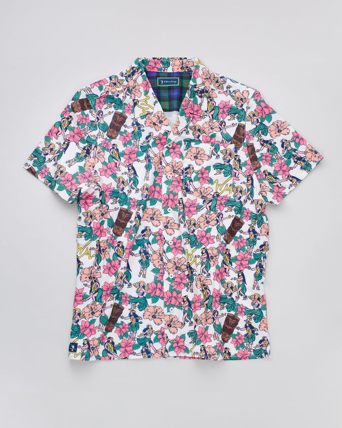 Luau Links Vacation Button Down | White | William Murray Golf