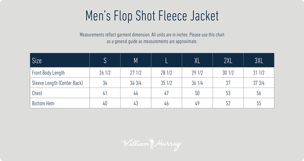 Sizing Charts William Murray Golf Sizing Charts William Murray Golf