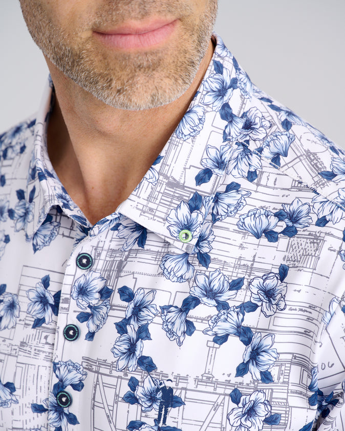Magnolia Express Men's Polo | White