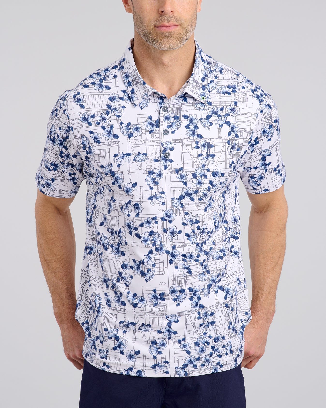 mame Flowered Jacquard Polo Shirt 1 タグあり mame Flowered Jacquard Polo Shirt 1 タグあり