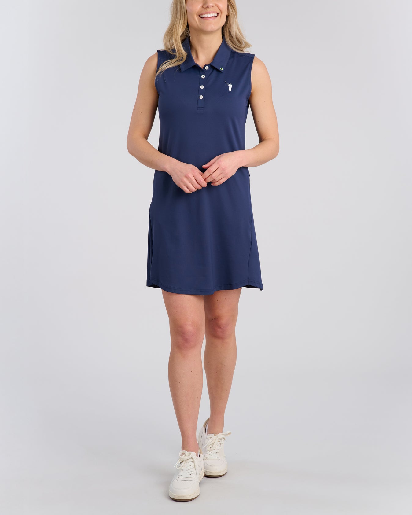 Murray Classic Sleeveless Polo Dress | Navy | William Murray Golf