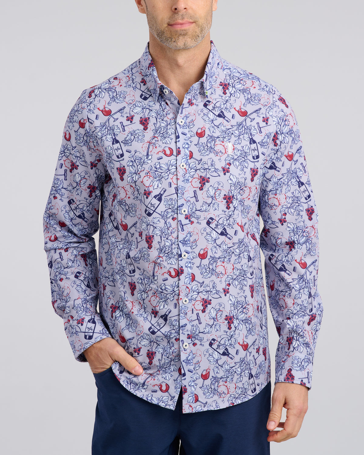 Murrlot Men's Long Sleeve Button Down