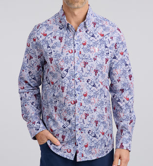 Murrlot Men's Long Sleeve Button Down
