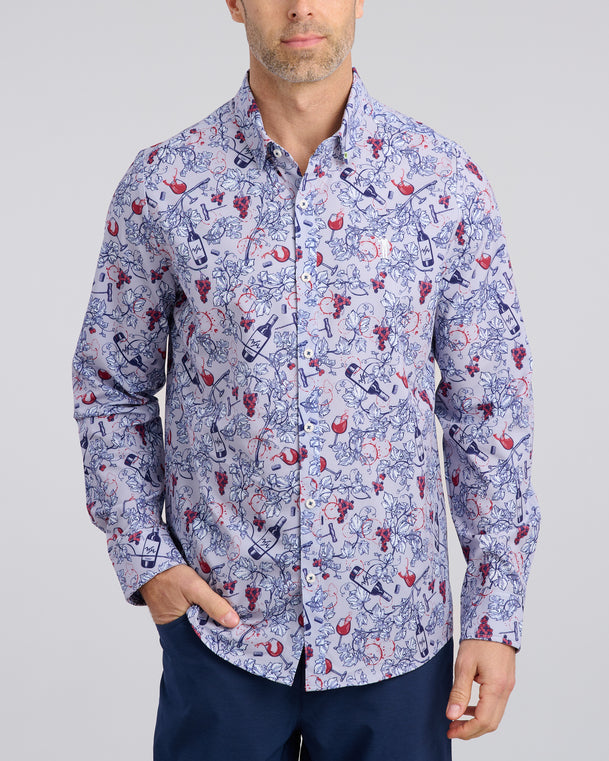 Murrlot Men's Long Sleeve Button Down