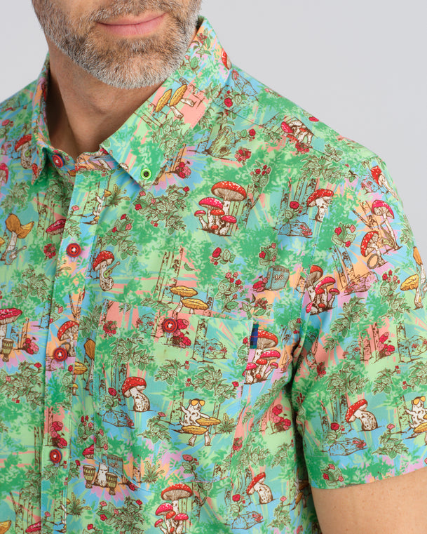 Mushroom Magic Men's Button Down