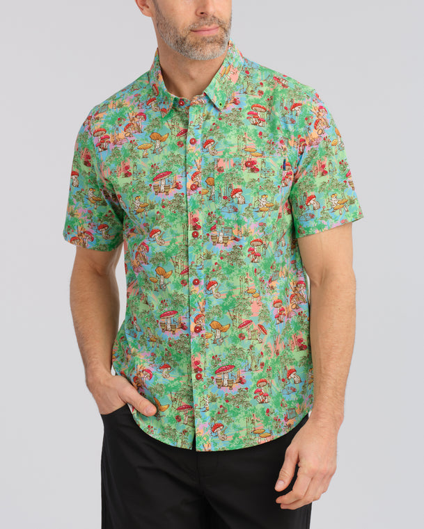 Mushroom Magic Men's Button Down
