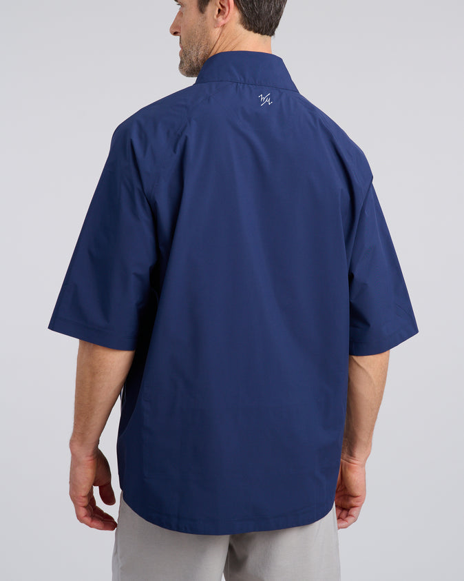 Shortsleeve Stowaway Quarter Zip | Navy | William Murray Golf