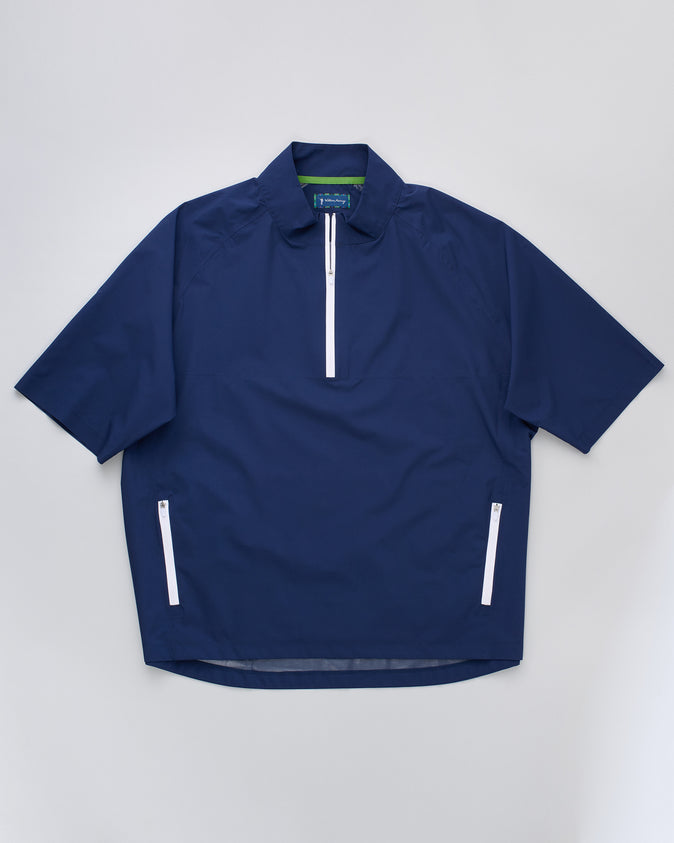 Shortsleeve Stowaway Quarter Zip | Navy | William Murray Golf