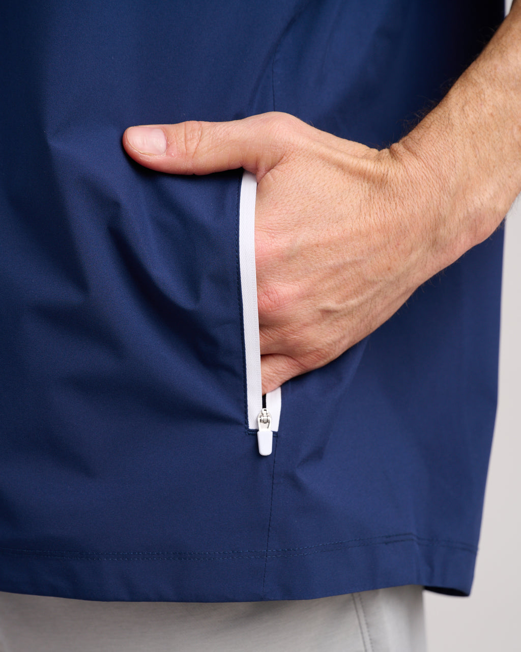 Short-Sleeve Stowaway Quarter-Zip
