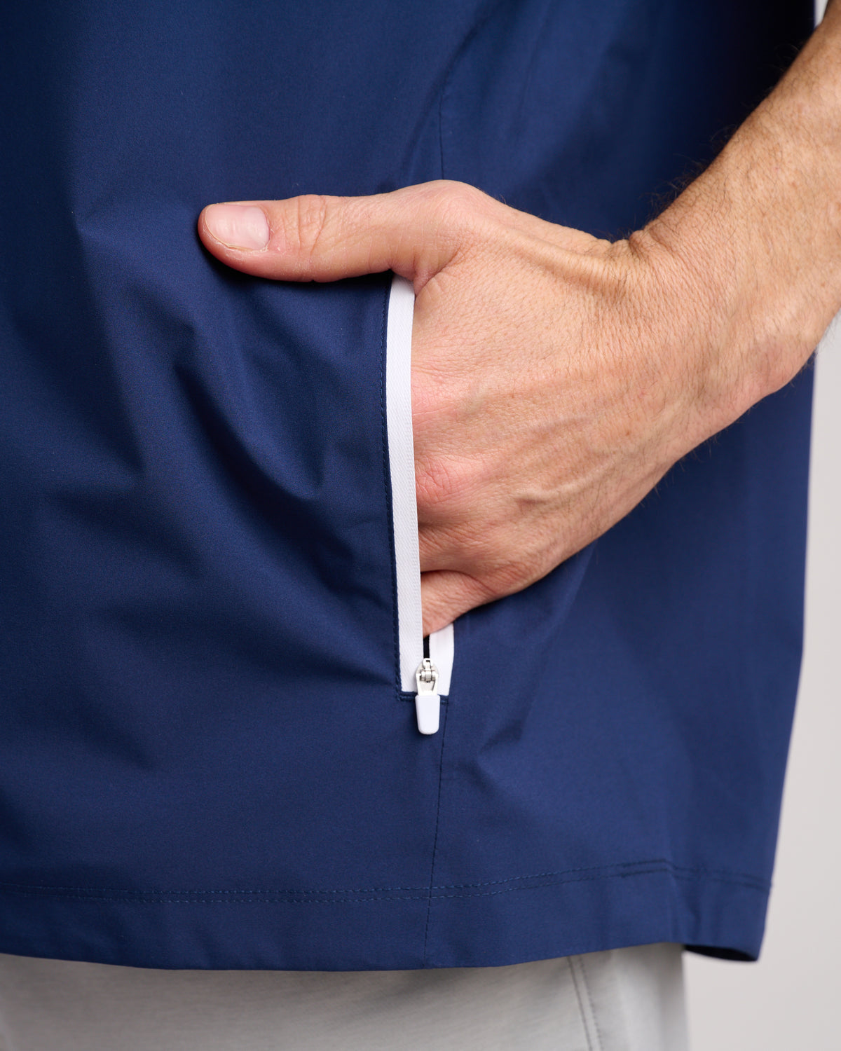 Short-Sleeve Stowaway Quarter-Zip