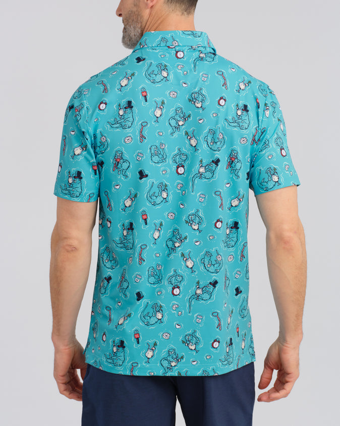 Otter Mayhem Men's Polo | Aqua | William Murray Golf