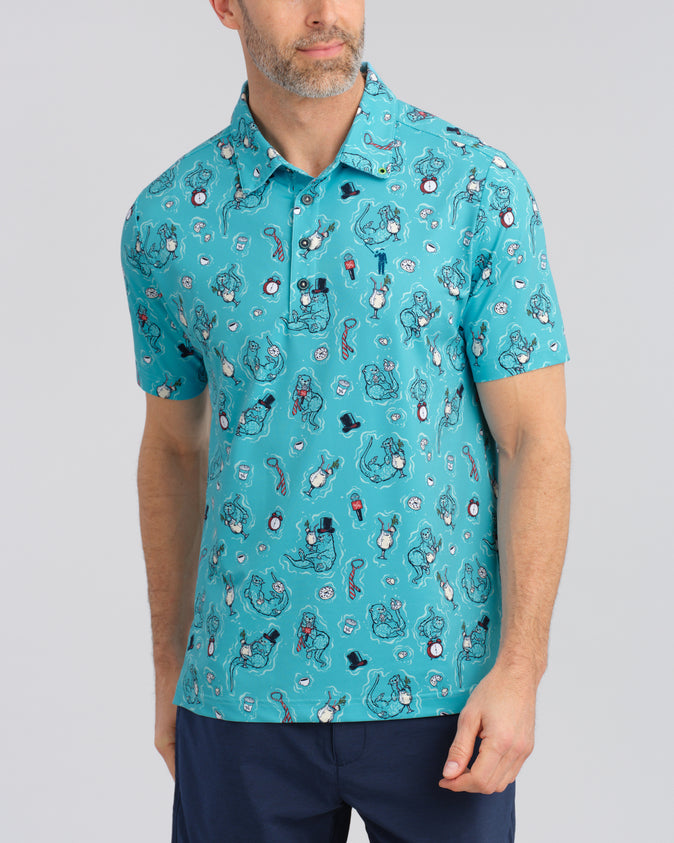 Otter Mayhem Men's Polo | Aqua | William Murray Golf