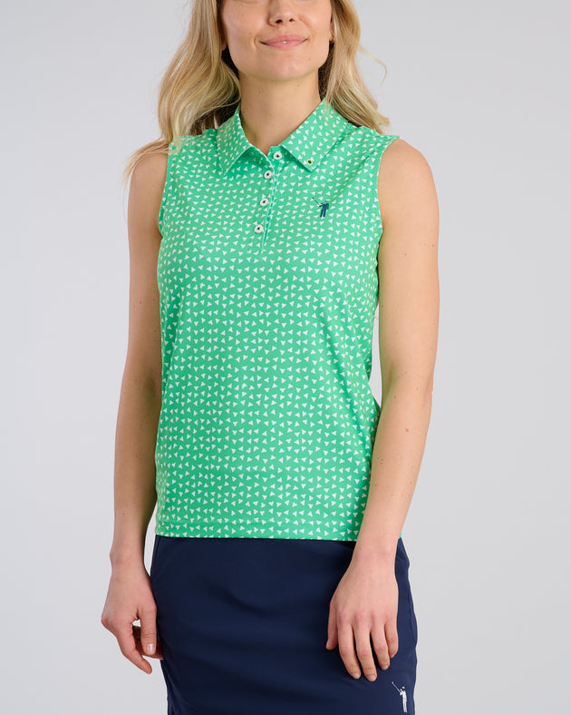 Pearly Whites Sleeveless Polo