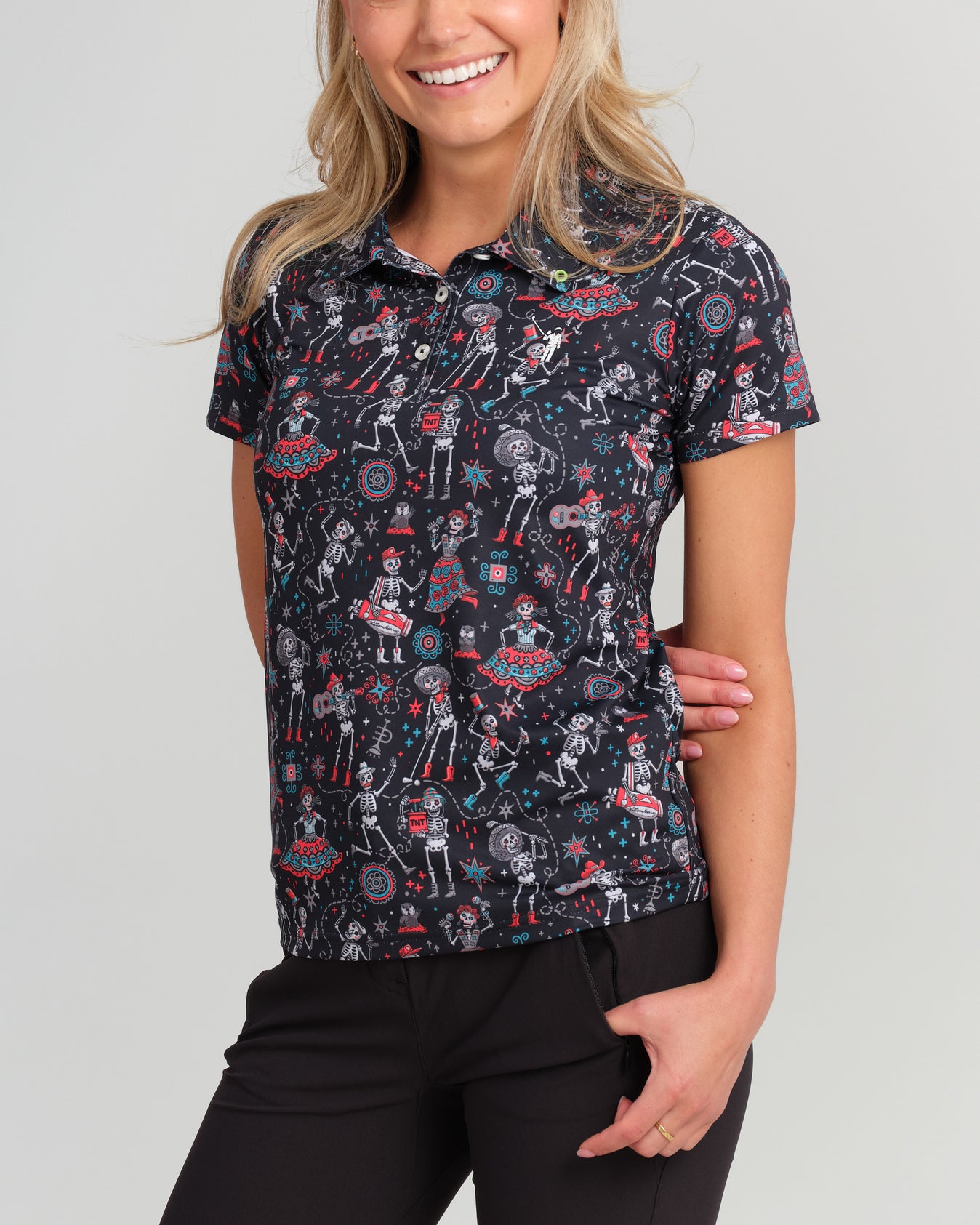 Skellyshack Women's Polo | Black | William Murray Golf