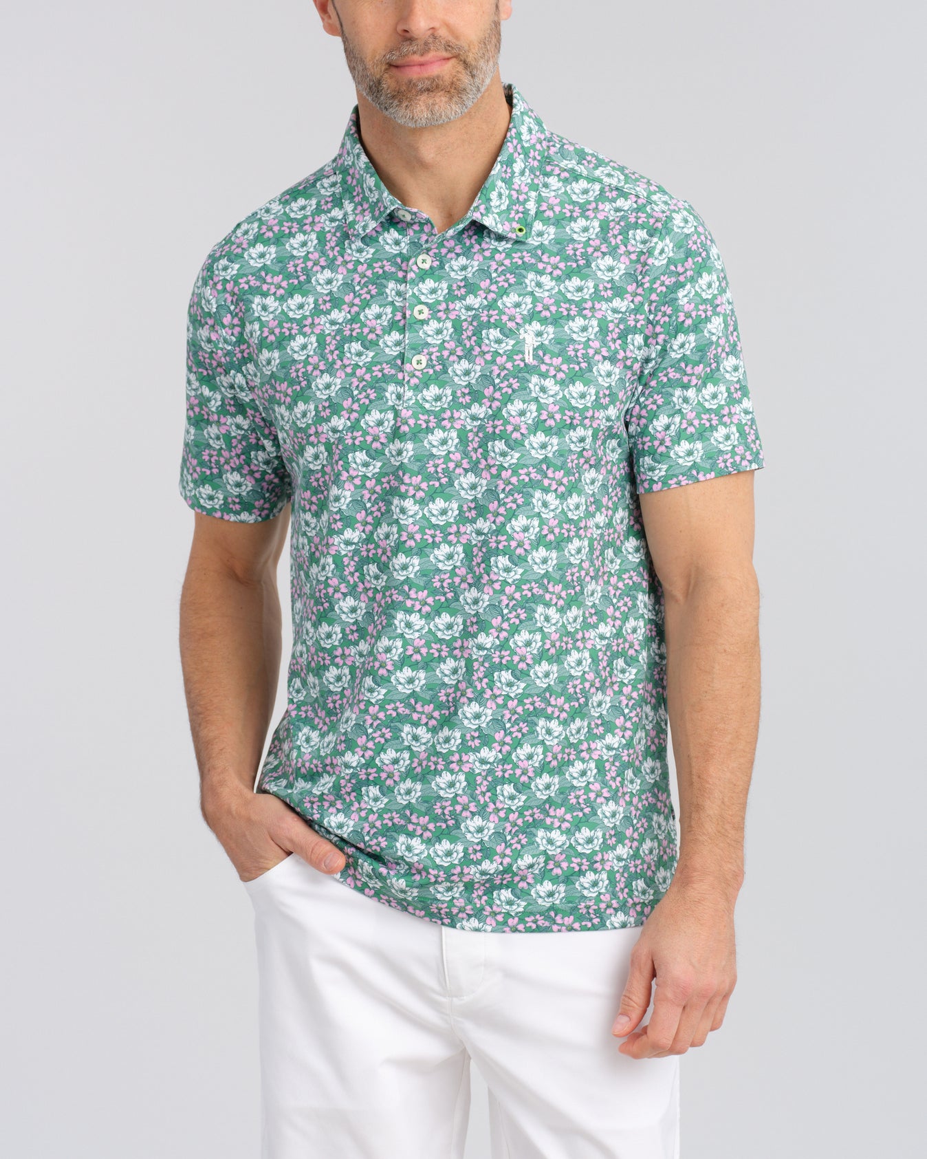 Southern Charm Men's Polo | Green Multi | William Murray Golf