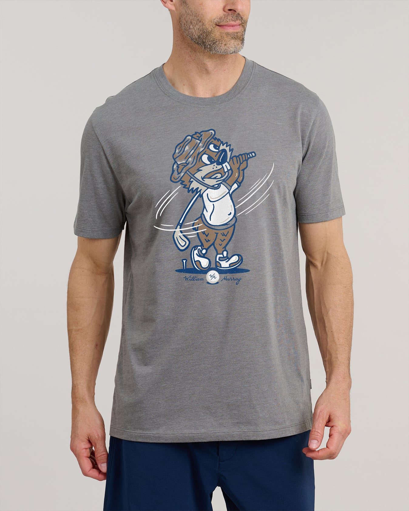 Swinging Gopher T-Shirt | Heathered Grey | William Murray Golf