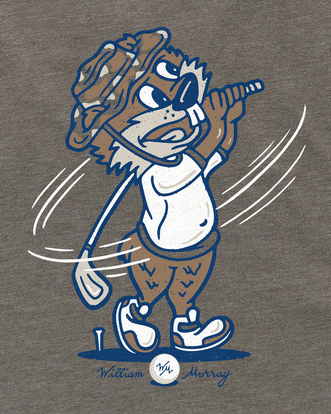 Swinging Gopher T-Shirt | Heathered Grey | William Murray Golf