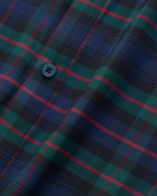 Dark Tartan Men's Long Sleeve Button Down | Detail | William Murray Golf