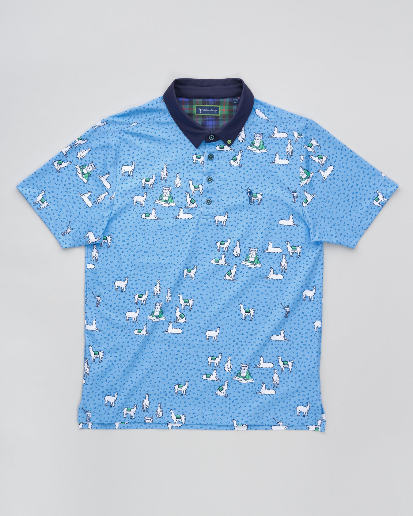 The Llama Men's Polo | Light Blue | William Murray Golf