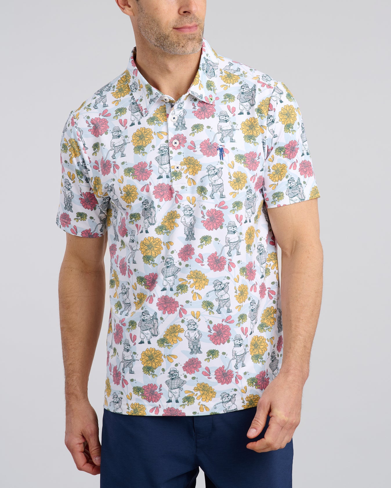 Varmint Vacay Men's Polo | White | William Murray Golf