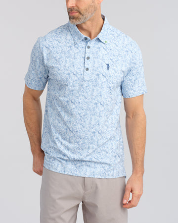 WM Floral Men's Polo | Frost | William Murray Golf