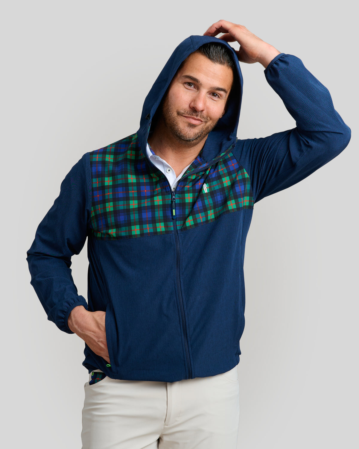 Stow Away Men's Jacket | Tartan | Hood | William Murray Golf