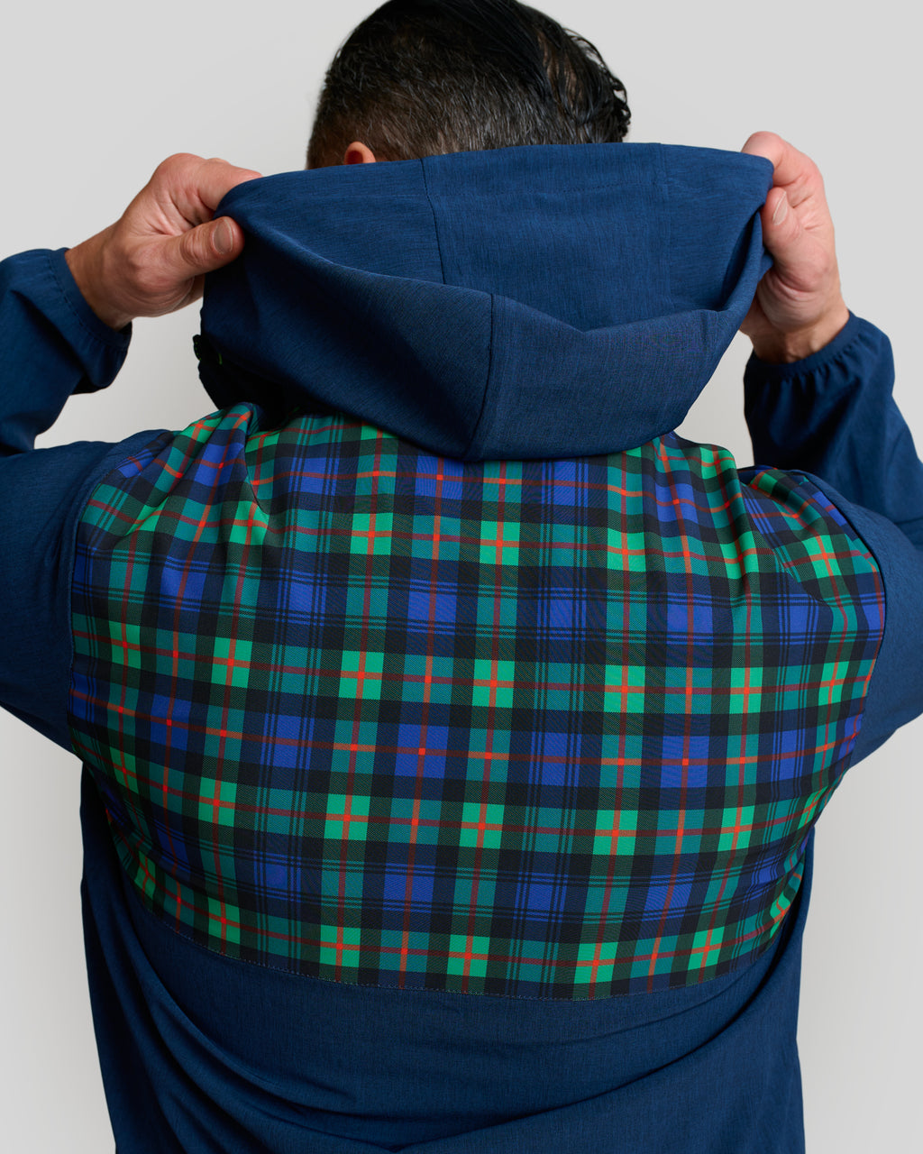 Stow Away Men's Jacket | Tartan | Hood Back | William Murray Golf