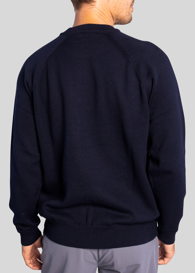 WM Logo Sweater | Navy | Back Male | William Murray Golf