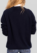 WM Logo Sweater | Navy | Back Female | William Murray Golf
