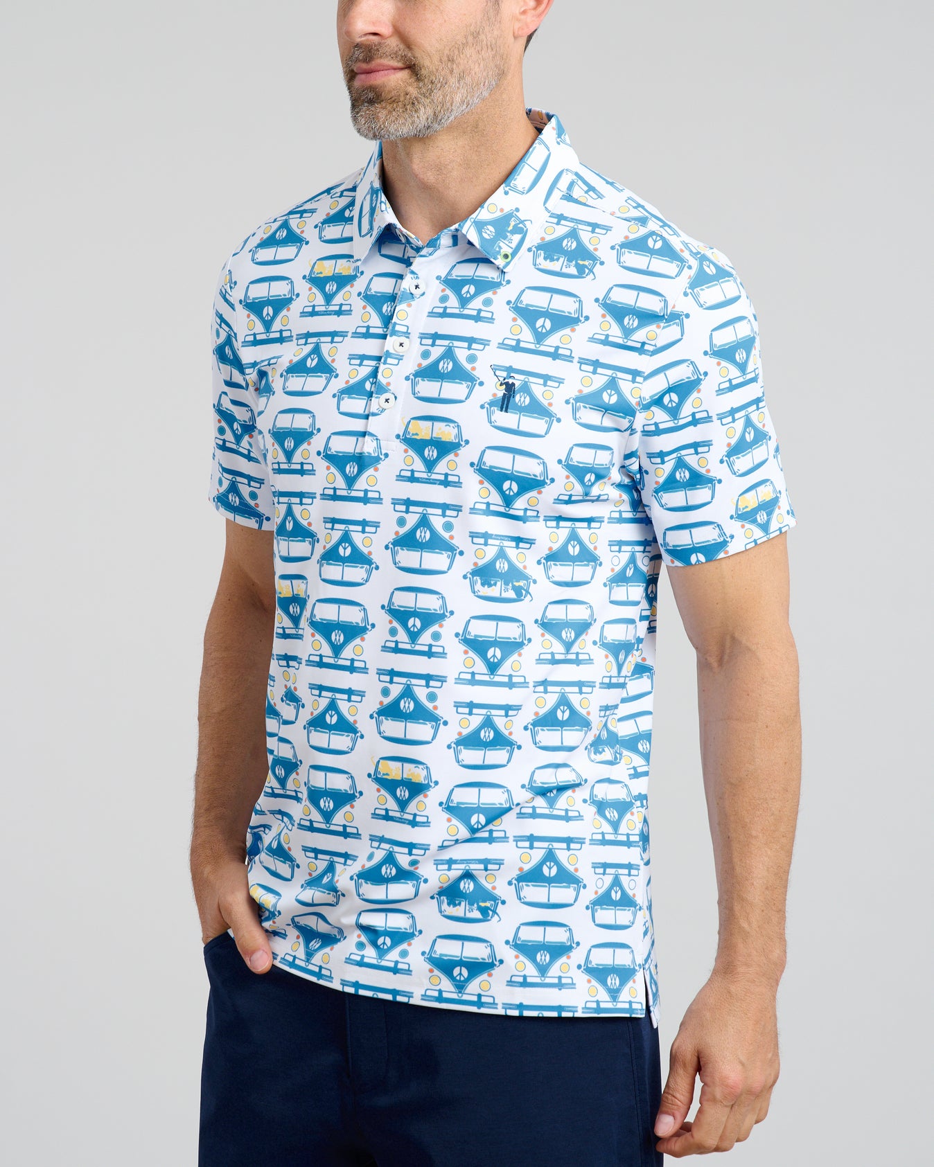 Air Cooled Men's Polo | White | William Murray Golf