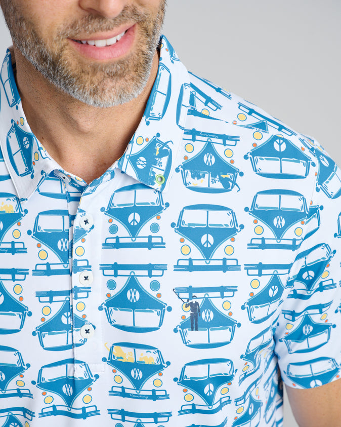 Air Cooled Men's Polo | White | William Murray Golf