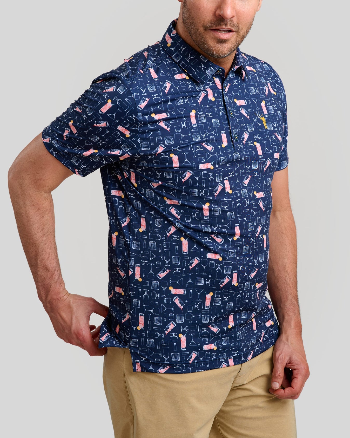 Azalea Cocktail Men's Polo | Navy | William Murray Golf