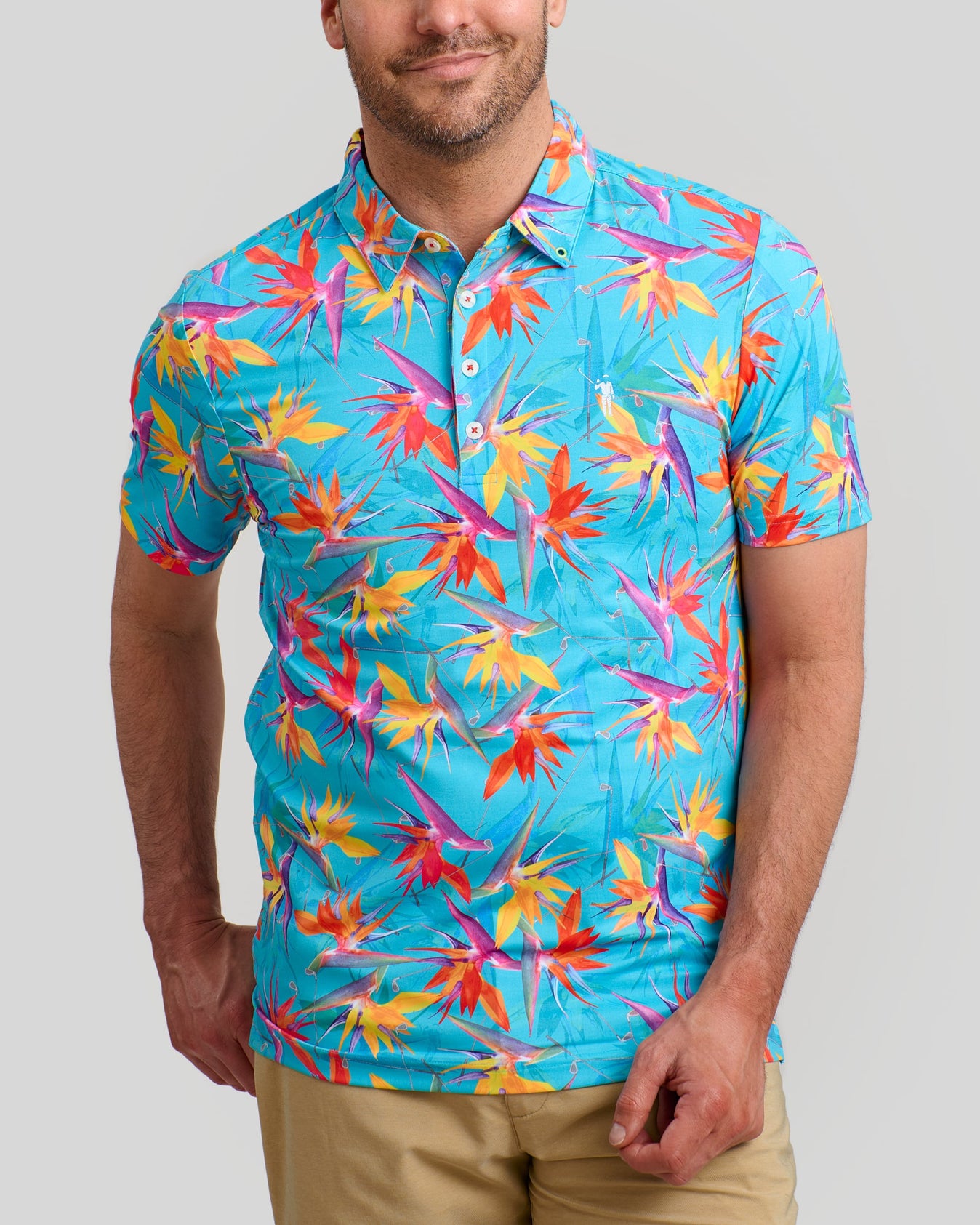 Birds of a Feather Men's Polo | Turquoise | William Murray Golf