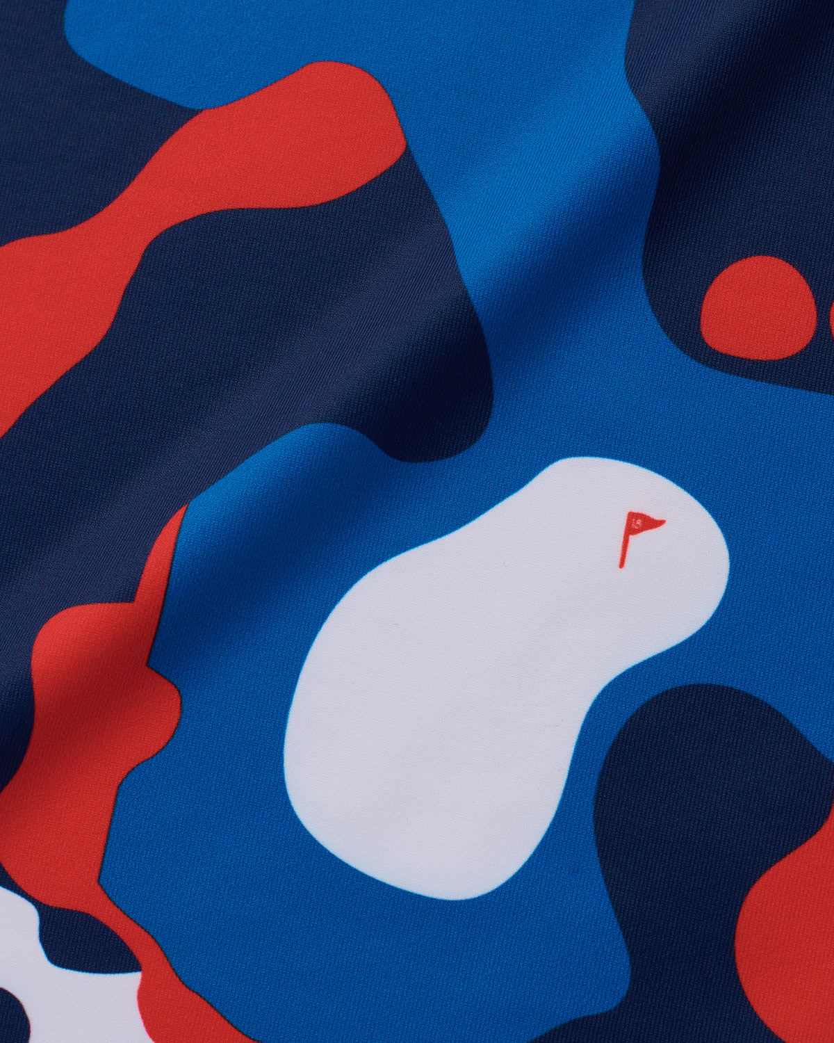 Bunker Camo Men's Polo | Navy | Detail | William Murray Golf
