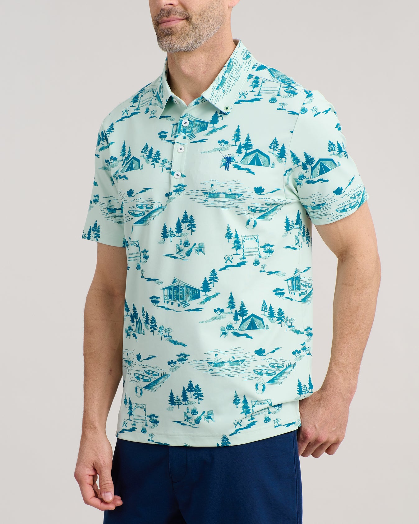 Camp WMG Men's Polo | Seafoam | William Murray Golf