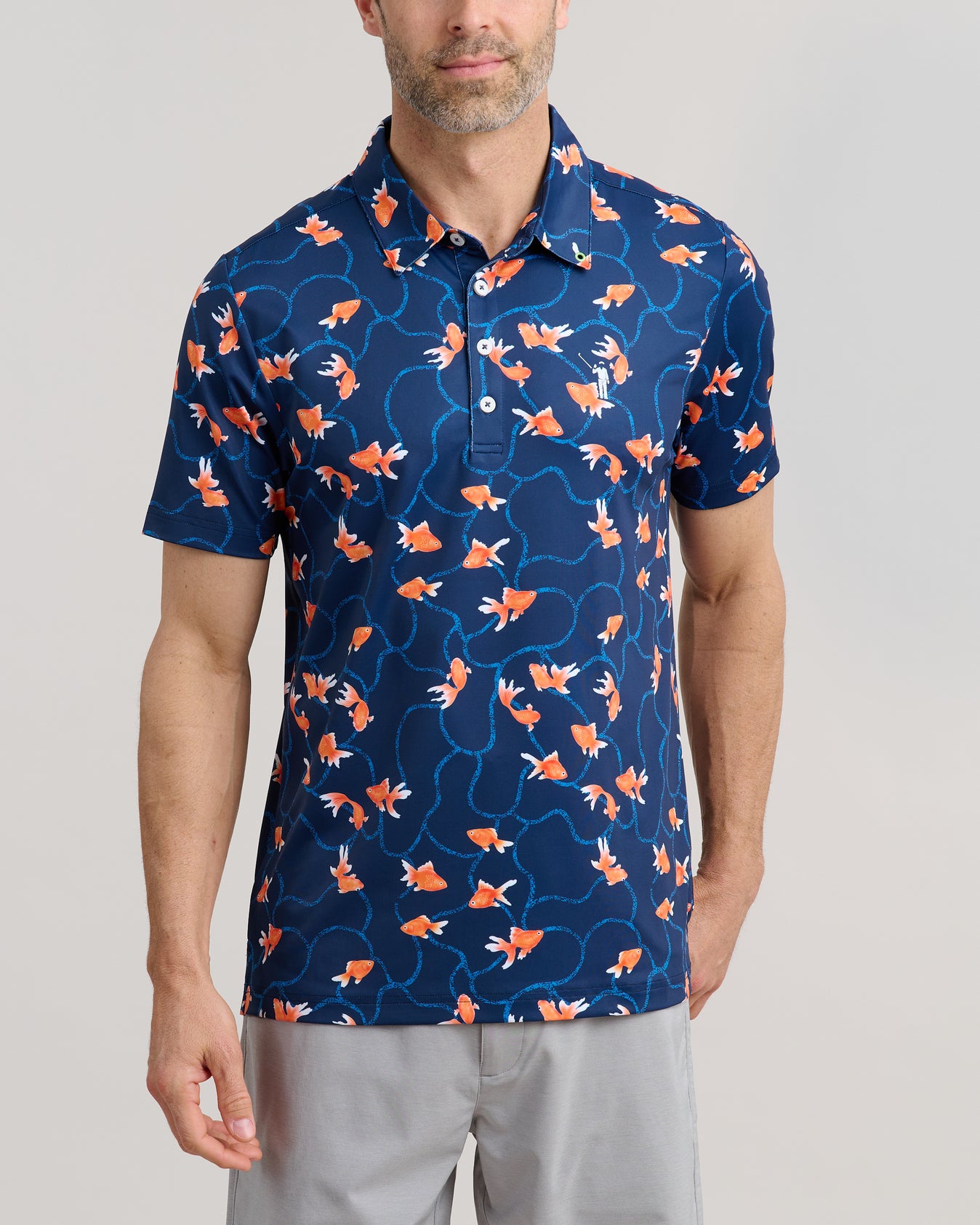 Fish Food Men's Polo | Navy | William Murray Golf