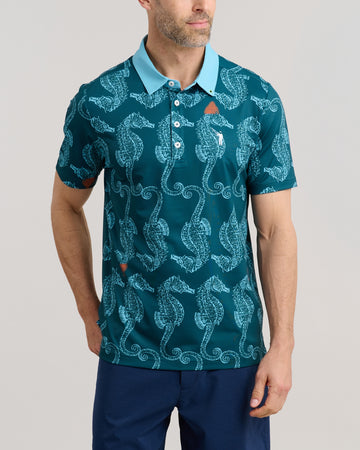 Horsin' Around Men's Polo | Dark Teal | William Murray Golf