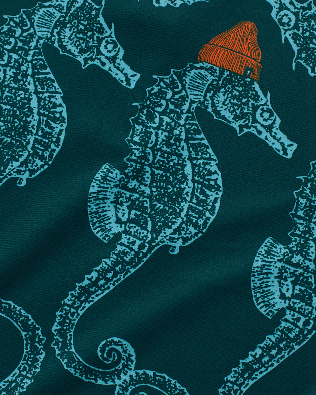 Horsin' Around Men's Polo | Dark Teal | Detail | William Murray Golf