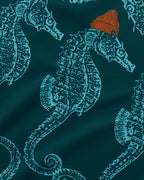 Horsin' Around Men's Polo | Dark Teal | Detail | William Murray Golf