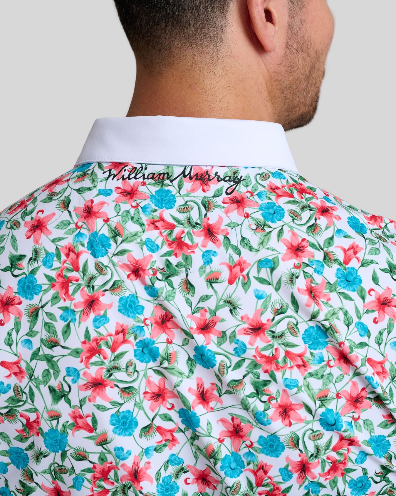 Little Shop of Florals Men's Polo | White | William Murray Golf