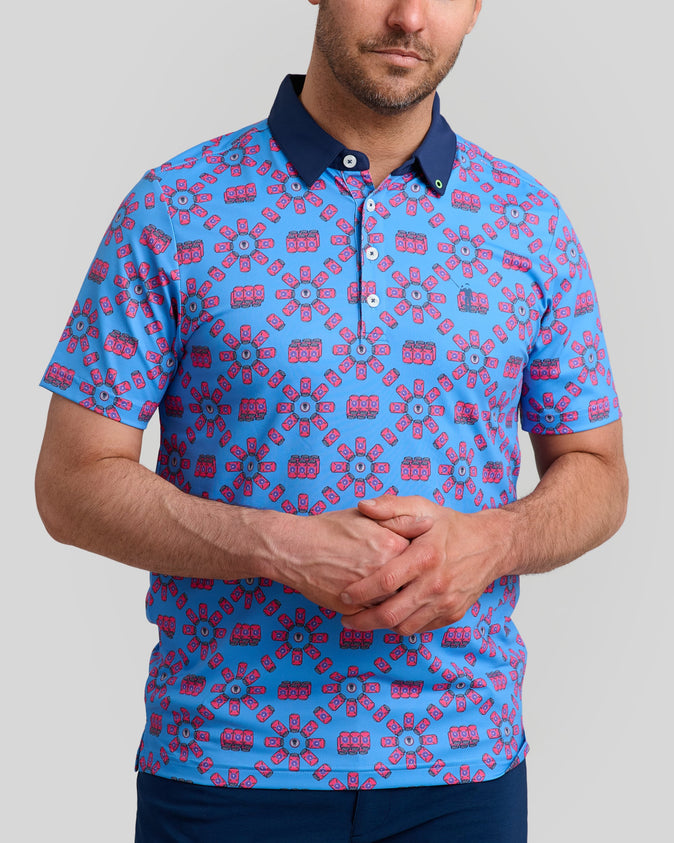 Swingin' to the Coldies Men's Polo | C. Blue | William Murray Golf