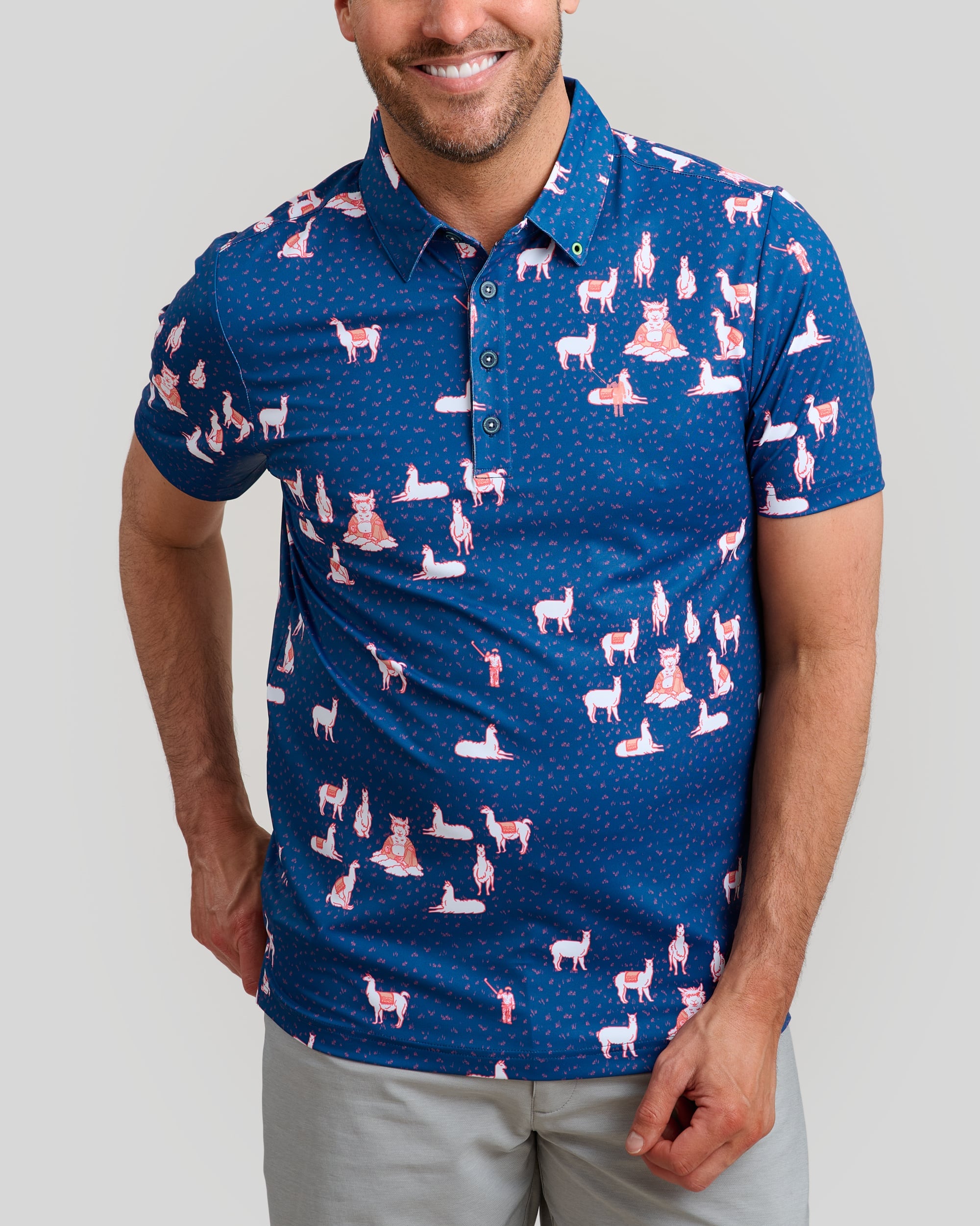 William Murray Golf Clothes The Llama Men's Polo