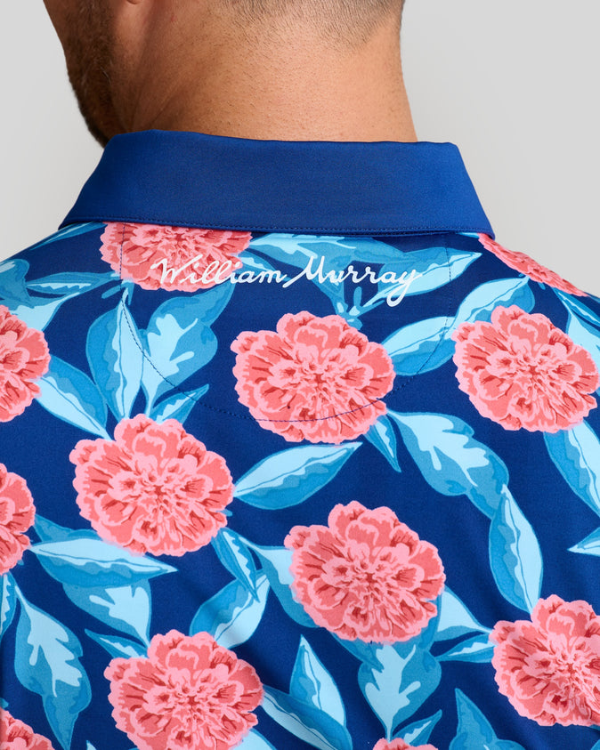 Tropical Mums Men's Polo | Navy | William Murray Golf