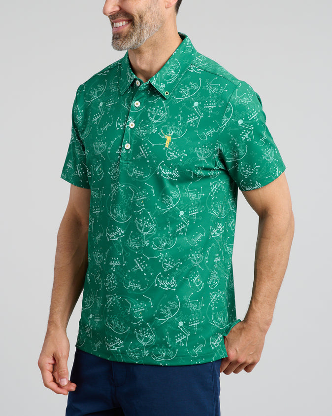 X's and O's Men's Polo | Green | William Murray Golf