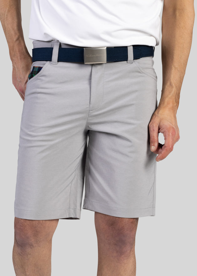Murray Classic Men's 10" Shorts | Light Grey | Front | William Murray Golf