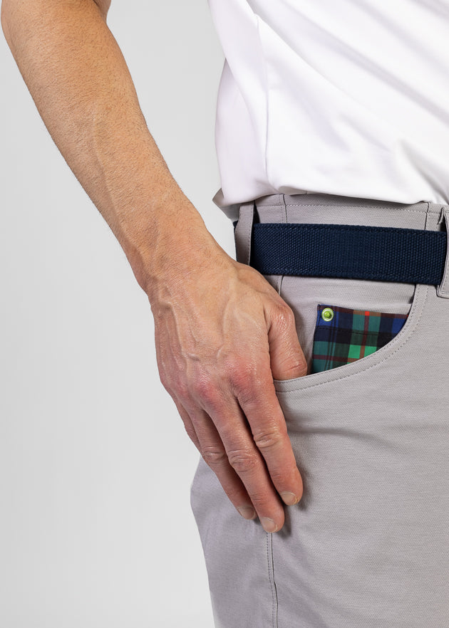 Murray Classic Men's 10" Shorts | Light Grey | Pocket Detail | William Murray Golf