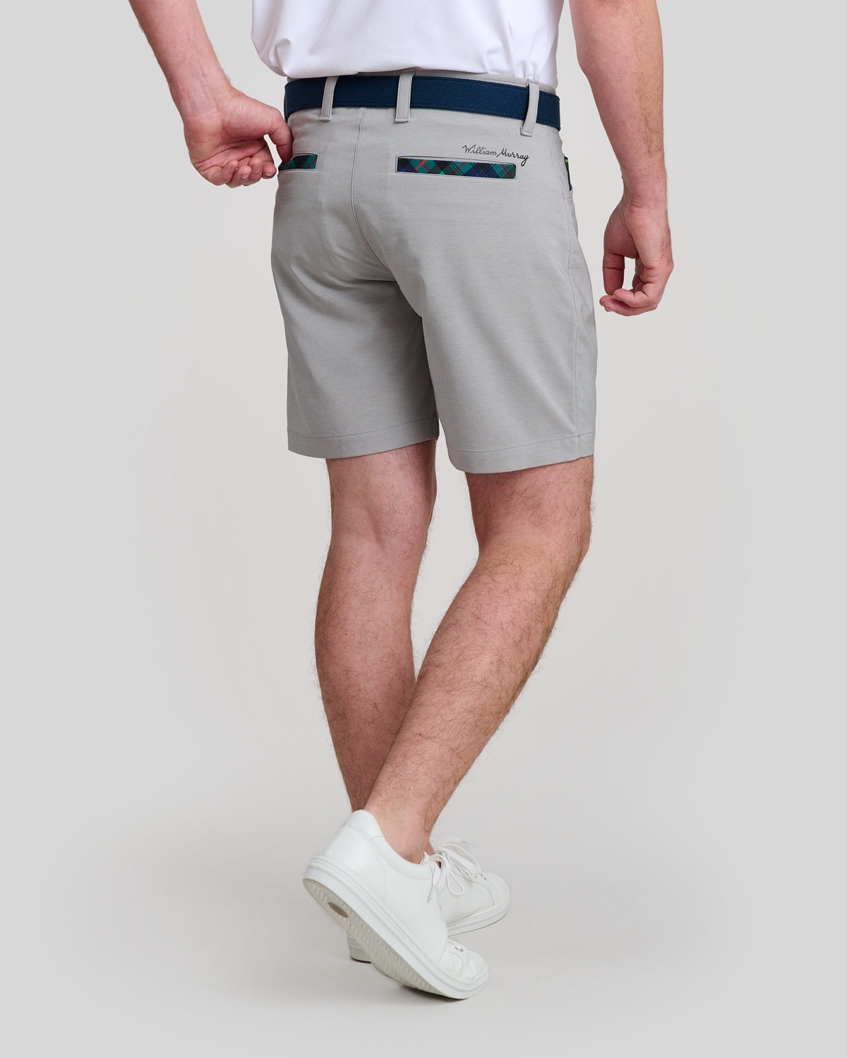 Murray Classic 7" Men's Shorts | Light Grey | Back | William Murray Golf