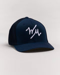WM Logo Flex Trucker Hat | Navy | Front | William Murray Golf